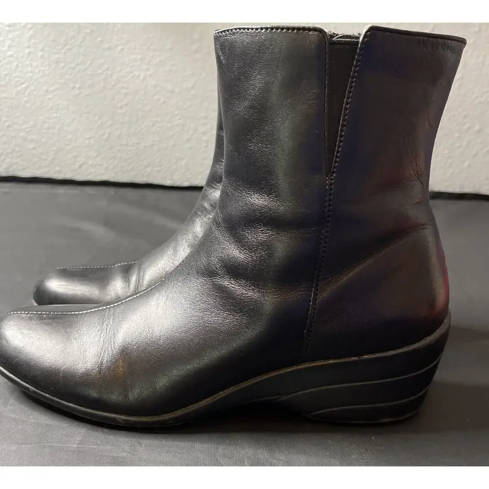 David Tate Voyage Block Heel‎ Dressy Ankle Boots Shoes Women’s Size 7SS Flaws